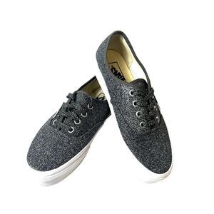 Vans Classic Skate Shoes Gray Glitter Womens 6.5 Low Top Lace Up Sneakers Mens 5